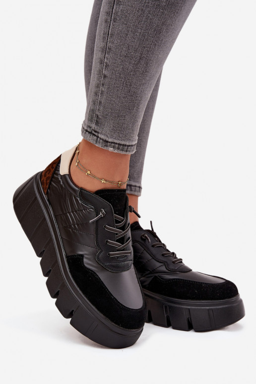 tenisky Tenisky  s platformou Vinceza 58565 Černé tenisky Tenisky  s platformou Vinceza 58565 Černé