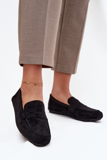 mokasíny Dámské mokasíny Ploché boty Černé Roseline