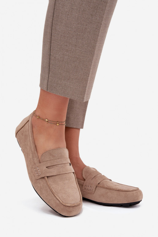 mokasíny Dámské mokasíny Ploché boty béžové Roseline mokasíny Dámské mokasíny Ploché boty béžové Roseline