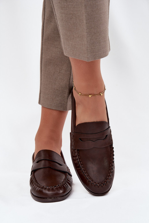 boty mokasíny  z ekologické kůže hnědá Lilith boty mokasíny  z ekologické kůže hnědá Lilith
