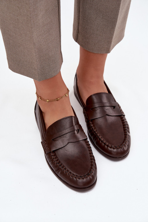 boty mokasíny  z ekologické kůže hnědá Lilith boty mokasíny  z ekologické kůže hnědá Lilith