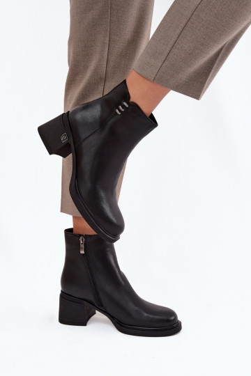  zateplené Dámské podpatky  Vinceza 91159 Černé