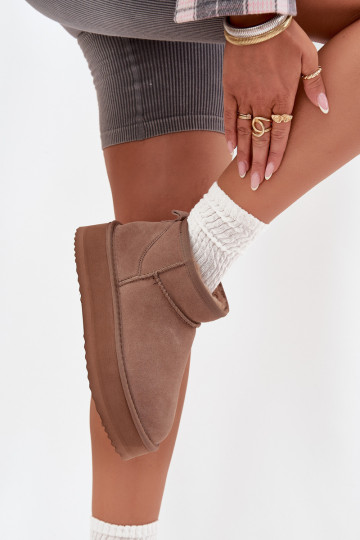 ze semiše Sněhule  s platformou Vinceza 97962 béžové