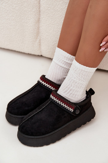 Sněhule  Z Ruchomym em I Haftem s platformou Černé Lyrisse