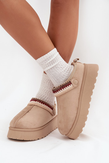 Sněhule  Z Ruchomym em I Haftem s platformou slonová kost Lyrisse