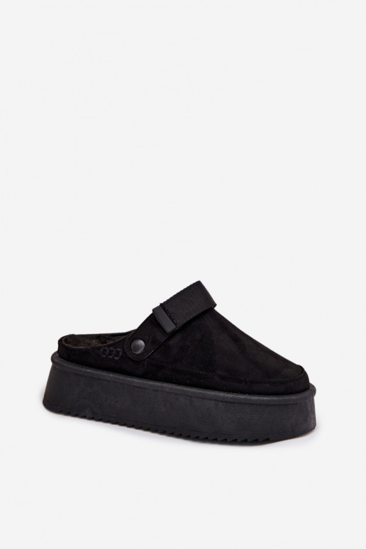 Sněhule  s platformou Z s lepeným zapínánímem Černé Jorielle