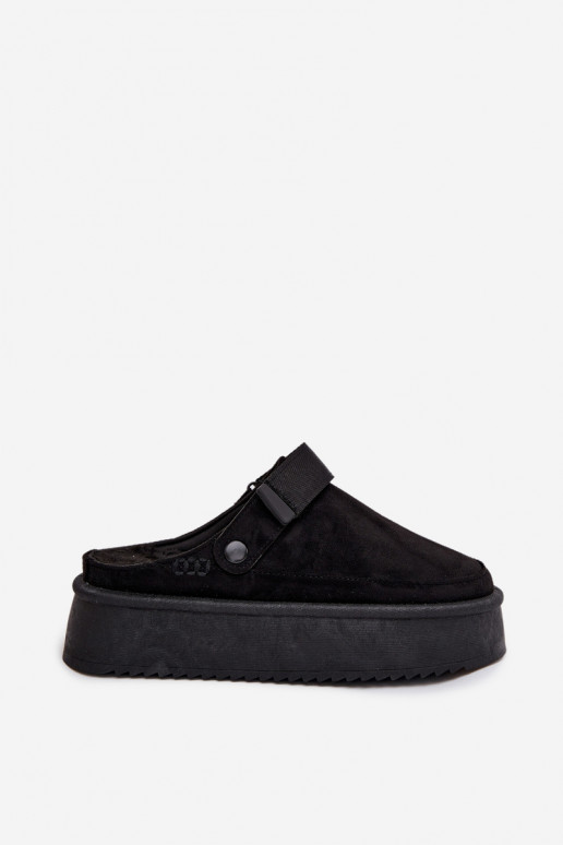 Sněhule  s platformou Z s lepeným zapínánímem Černé Jorielle