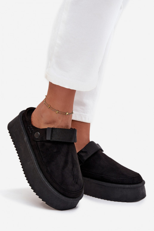 Sněhule  s platformou Z s lepeným zapínánímem Černé Jorielle