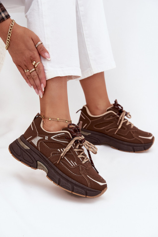 tenisky Tenisky  Z Podwójnym m Czekoladowe Annelie