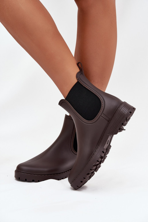 gumové holínky  Z Elastycznymi Wstawkami Czekoladowe Ciariel gumové holínky  Z Elastycznymi Wstawkami Czekoladowe Ciariel