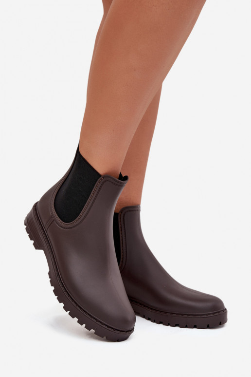 gumové holínky  Z Elastycznymi Wstawkami Czekoladowe Ciariel gumové holínky  Z Elastycznymi Wstawkami Czekoladowe Ciariel