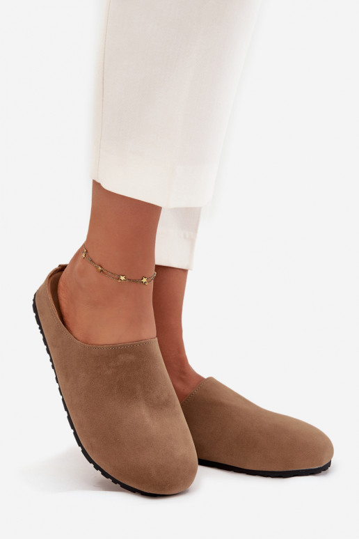 Pantofle   s platformou béžové Sylviane