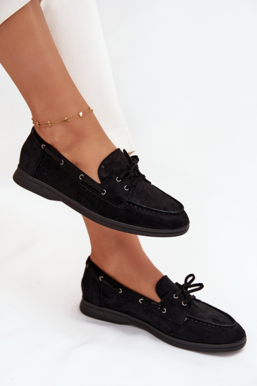 boty Dámské mokasíny Ploché boty se stylovými detaily Černé Zalina boty Dámské mokasíny Ploché boty se stylovými detaily Černé Zalina