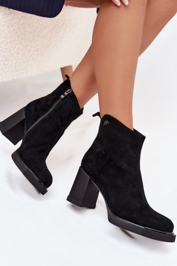 ze semiše  Dámské podpatky Vinceza 91142 Černé