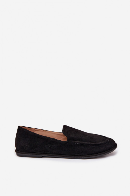 Dámské mokasíny Z z eko semišeu Ploché boty Černé Miryelle