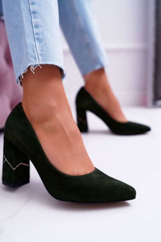 Obuv  Laura Messi ze semiše zelené 2050 Obuv  Laura Messi ze semiše zelené 2050