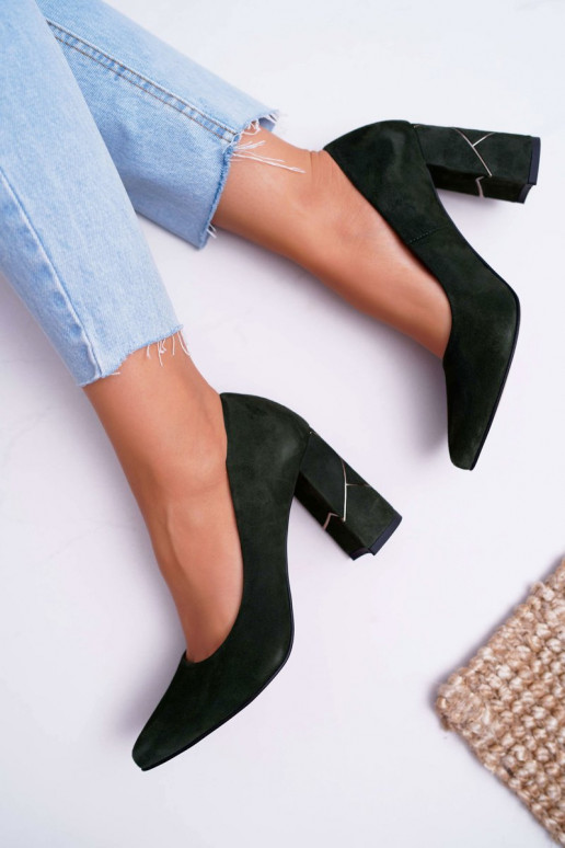 Obuv  Laura Messi ze semiše zelené 2050 Obuv  Laura Messi ze semiše zelené 2050