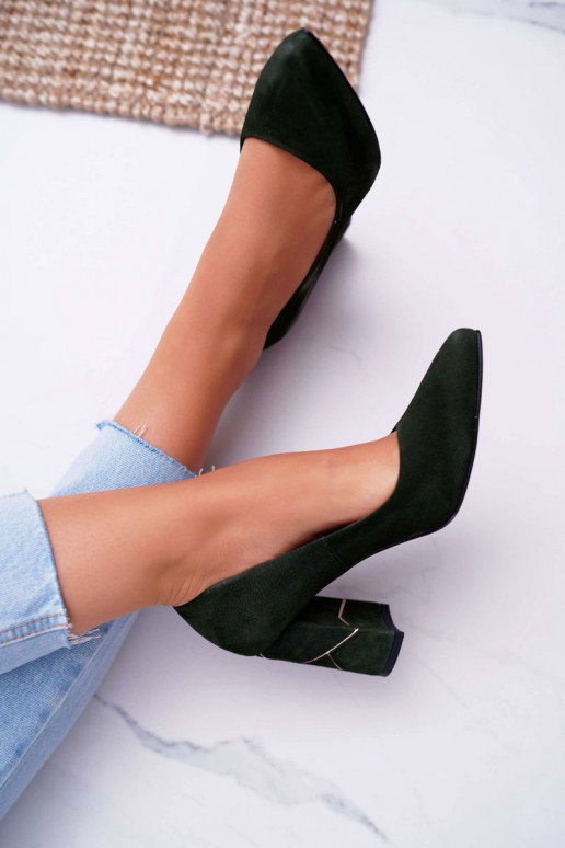 Obuv  Laura Messi ze semiše zelené 2050 Obuv  Laura Messi ze semiše zelené 2050