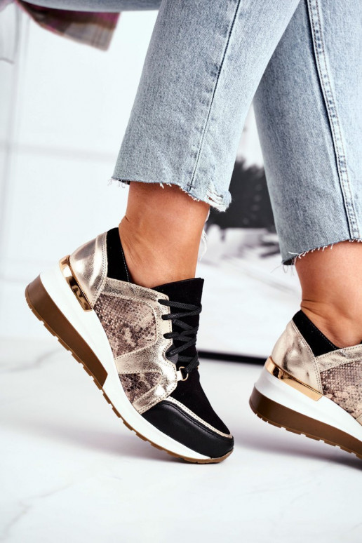 Tenisky zlaté barvy Nicole 2465