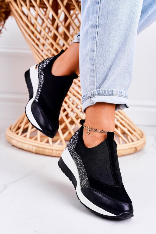  Tenisky Černé stříbrné barvy Frances