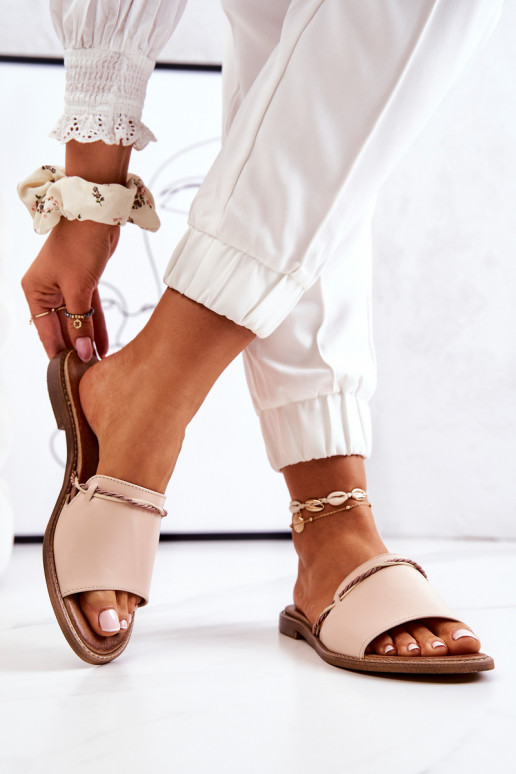 Pantofle  Shoes 3047 béžové