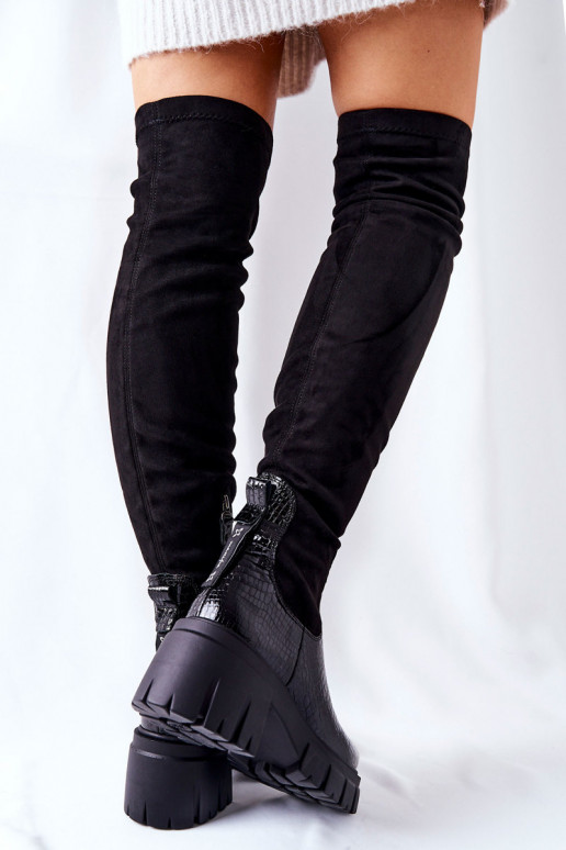 dlouhé boty   Černé 05260-01  dlouhé boty   Černé 05260-01