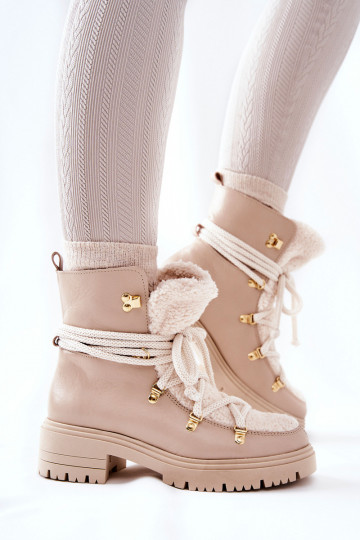 Dřeváky boty s popruhy  slonová kost 3116