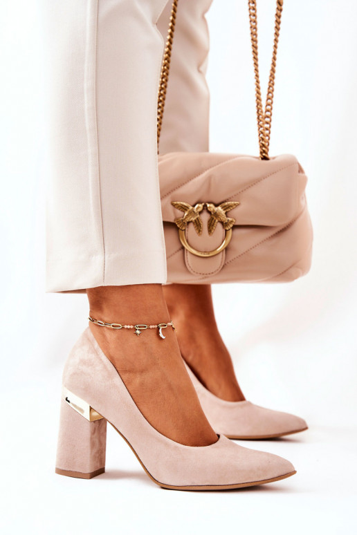 Semišové boty  3117 béžové Semišové boty  3117 béžové