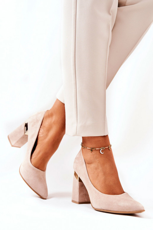 Semišové boty  3117 béžové Semišové boty  3117 béžové