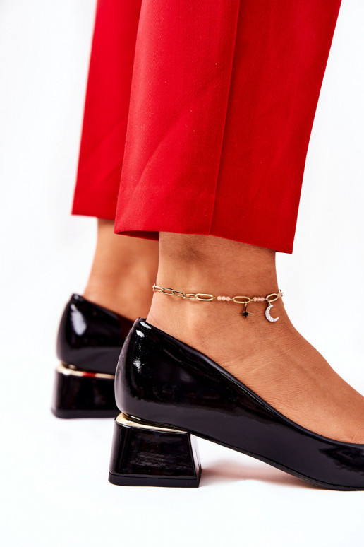 s efektem laku Obuv  3118 Černé  s efektem laku Obuv  3118 Černé