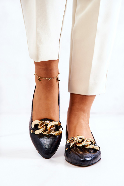 s imitací hadí kůže Obuv Černé Elissabeth  s imitací hadí kůže Obuv Černé Elissabeth