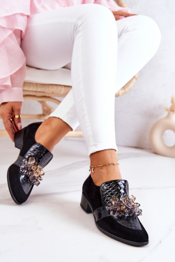 ze semiše boty s ornamenty Černé Davine 2