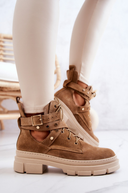 ze semiše  Dřeváky hnědáEverly ze semiše  Dřeváky hnědáEverly