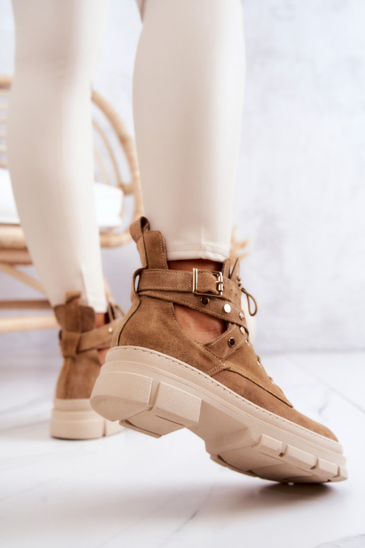 ze semiše  Dřeváky hnědáEverly ze semiše  Dřeváky hnědáEverly