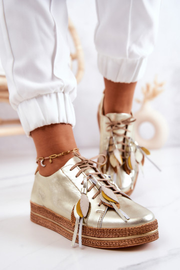 boty  04550-25 zlaté barvy