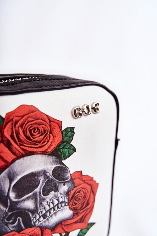 Kožená kabelka  GOE ZNJ012 Černé a-bílá