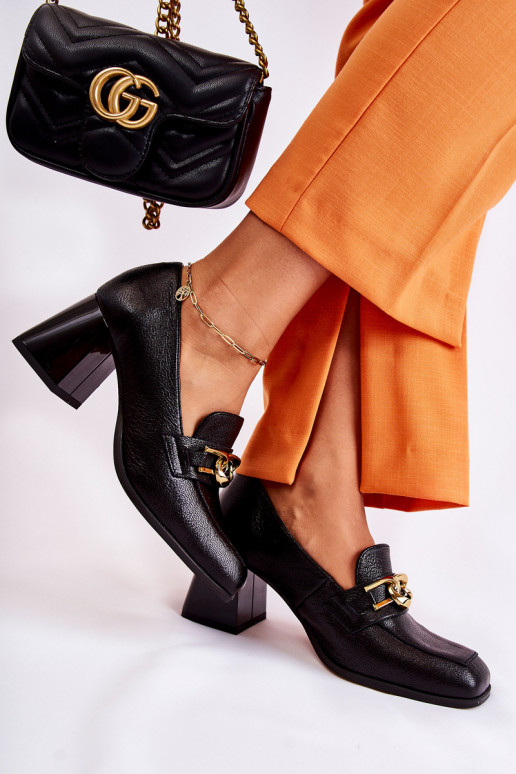 Obuv s řetízky Laura Messi 2515 Černé  Obuv s řetízky Laura Messi 2515 Černé