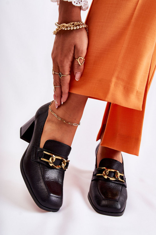 Obuv s řetízky Laura Messi 2515 Černé  Obuv s řetízky Laura Messi 2515 Černé