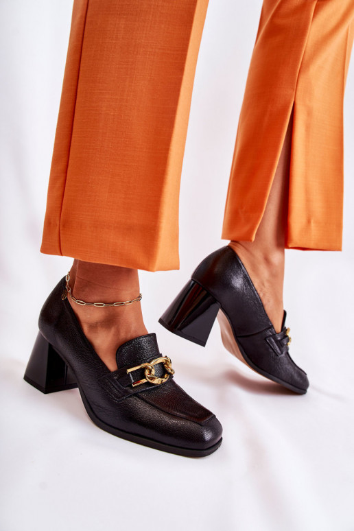 Obuv s řetízky Laura Messi 2515 Černé  Obuv s řetízky Laura Messi 2515 Černé