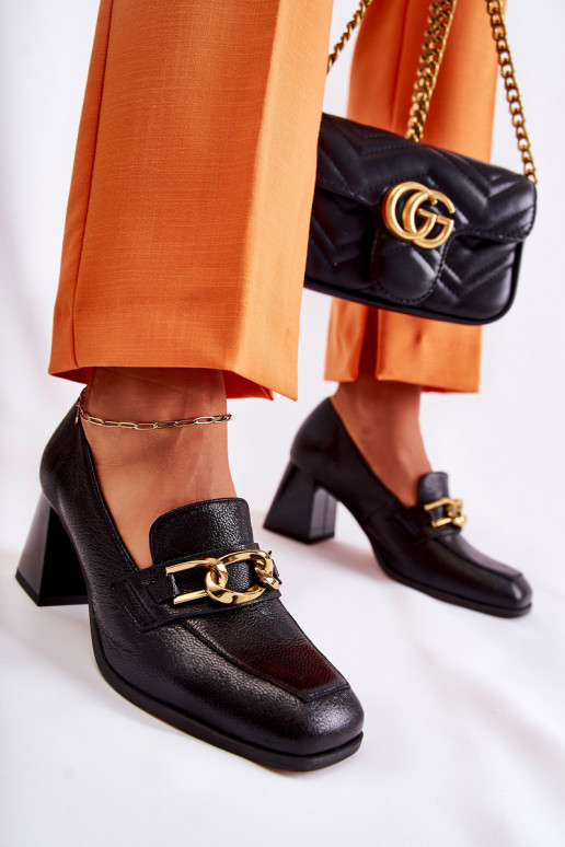 Obuv s řetízky Laura Messi 2515 Černé  Obuv s řetízky Laura Messi 2515 Černé