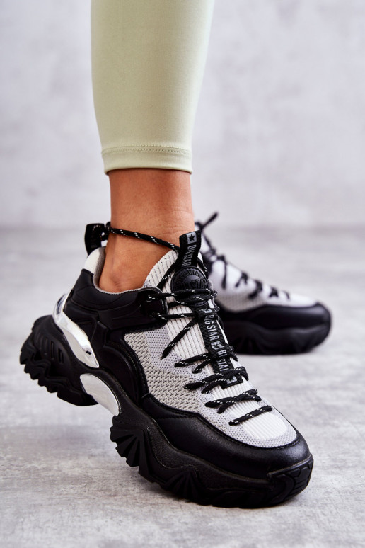  tenisky Memory Foam System Big Star KK274053 Černé a-šedá