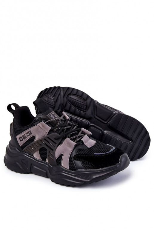 Sportovní styl boty Big Star KK174054 Černé   Sportovní styl boty Big Star KK174054 Černé