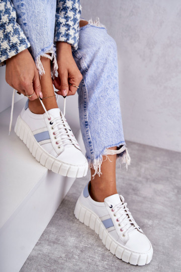   tenisky s popruhy Bílá-modrá Ariva