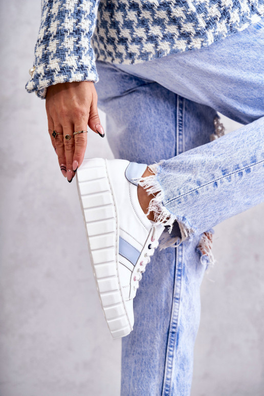 tenisky s popruhy Bílá-modrá Ariva   tenisky s popruhy Bílá-modrá Ariva