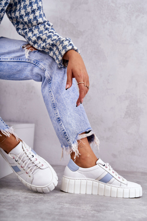 tenisky s popruhy Bílá-modrá Ariva   tenisky s popruhy Bílá-modrá Ariva