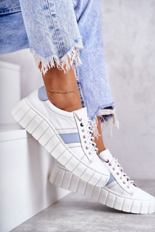 tenisky s popruhy Bílá-modrá Ariva   tenisky s popruhy Bílá-modrá Ariva