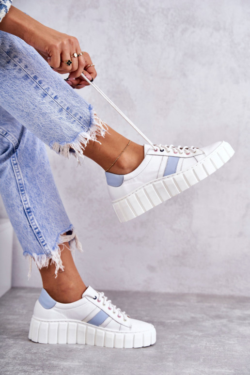 tenisky s popruhy Bílá-modrá Ariva   tenisky s popruhy Bílá-modrá Ariva