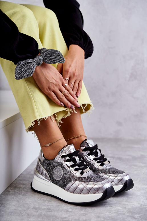 tenisky  GOE KK2N4083 stříbrné barvy  tenisky  GOE KK2N4083 stříbrné barvy