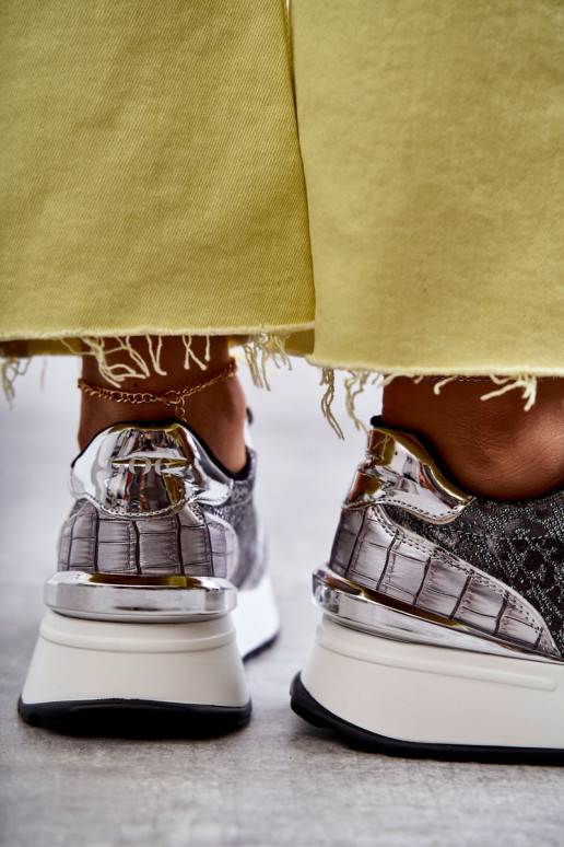 tenisky  GOE KK2N4083 stříbrné barvy  tenisky  GOE KK2N4083 stříbrné barvy