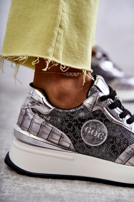 tenisky  GOE KK2N4083 stříbrné barvy  tenisky  GOE KK2N4083 stříbrné barvy